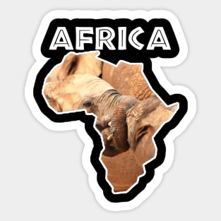 African Wildlife Continent Elephant Tug of War Sticker